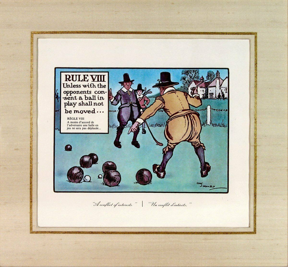 Golf (Humorous)   Rule VIII   Ep. Xxth   (Engraving / Lithograph / Printing) photo Art
