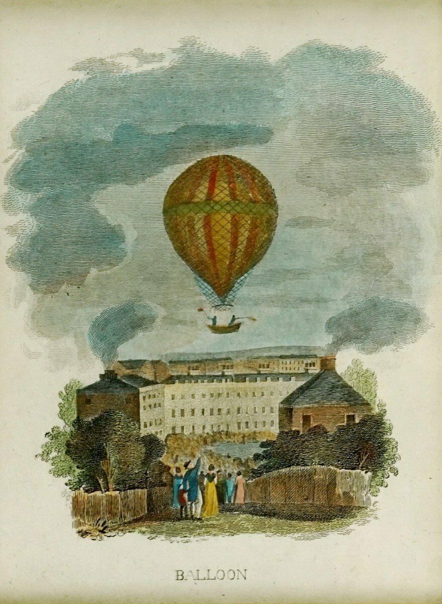 Rare "Balloon" Engraving   Ep. 1st Half Of The 19th Century photo for sale