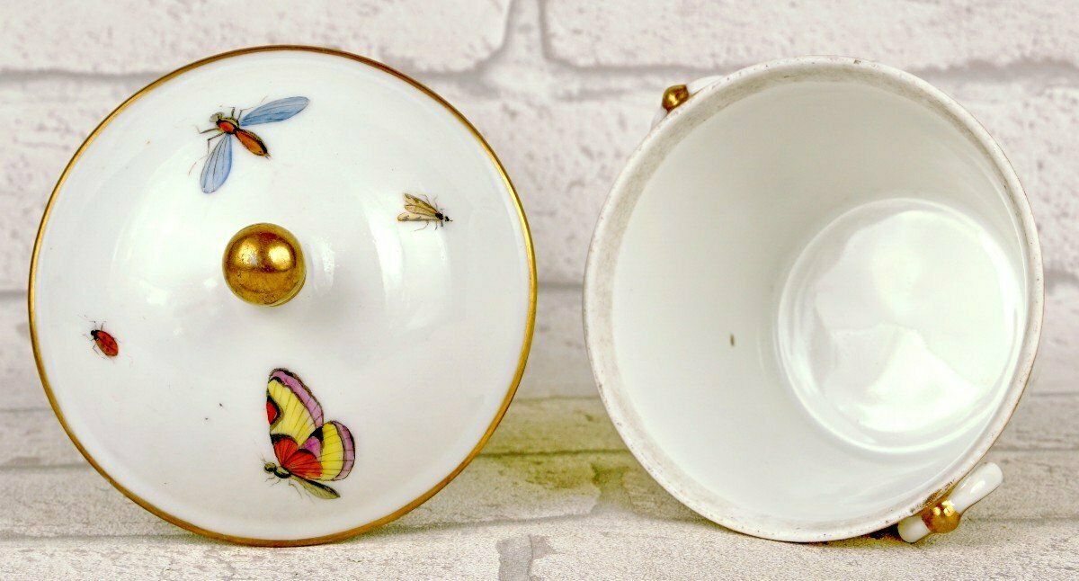 Sugar Bowl (Sugar Pot) And Its Lid In Brussels Porcelain   Louis Crette   Ep. 18th Century photo vinterior
