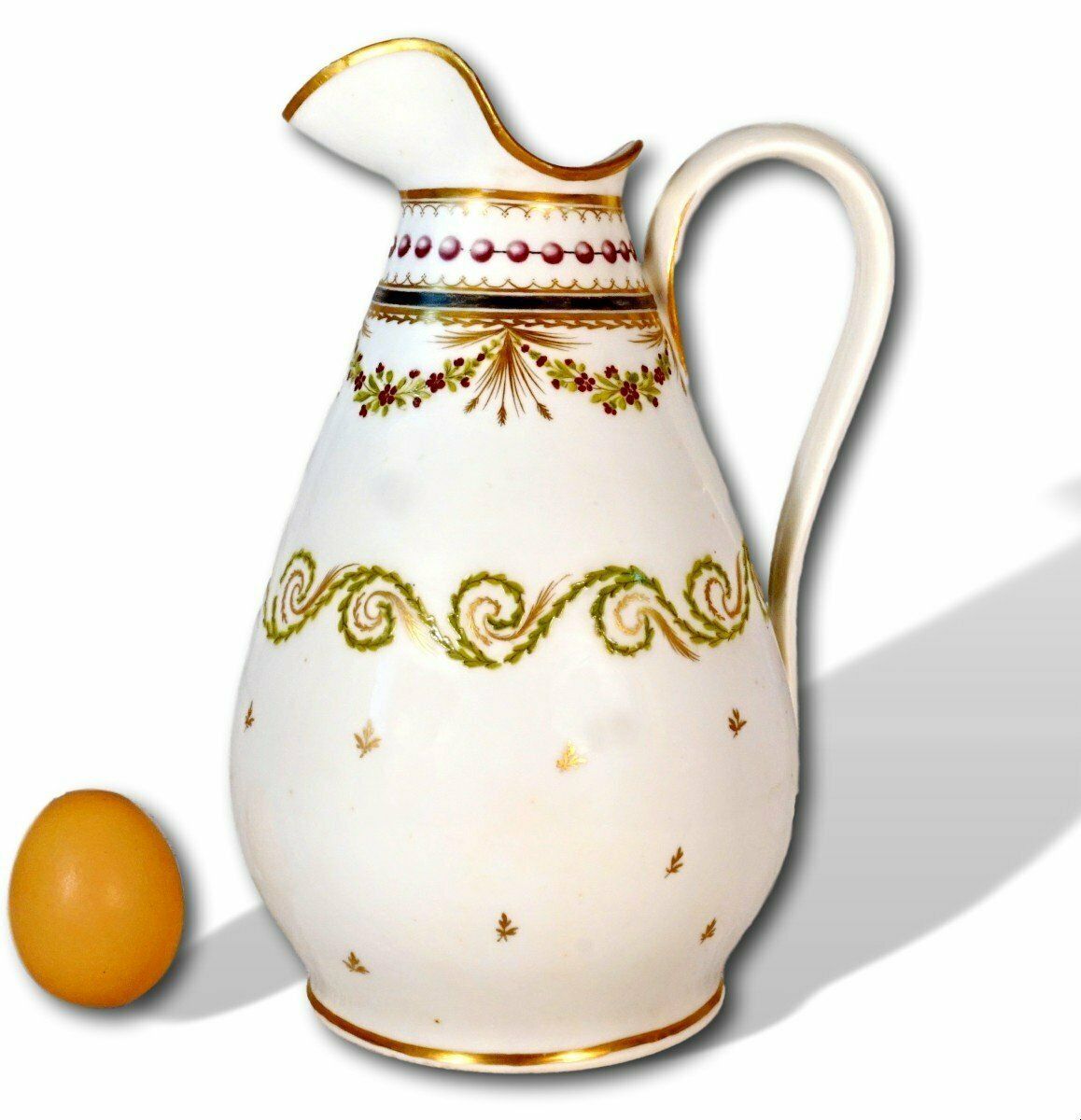 Large And Thick Water Jug In Paris Porcelain   18th Century   Louis XVI