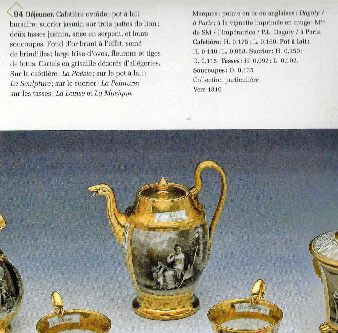 photo furniture Jug / Teapot   Paris Porcelain   Dagoty Manufacture   Empire Period