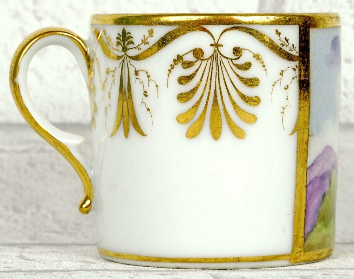 Paris Porcelain Cup And Saucer   Manufacture De Locre   Early 19th Century photo 226.0
