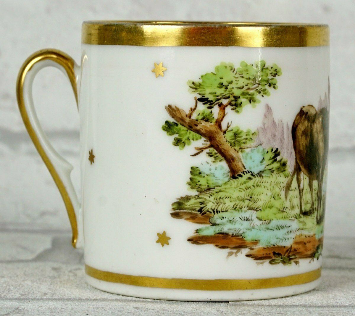 Paris Porcelain Cup And Saucer   De Nast Manufacture   18th Century photo Home Decor
