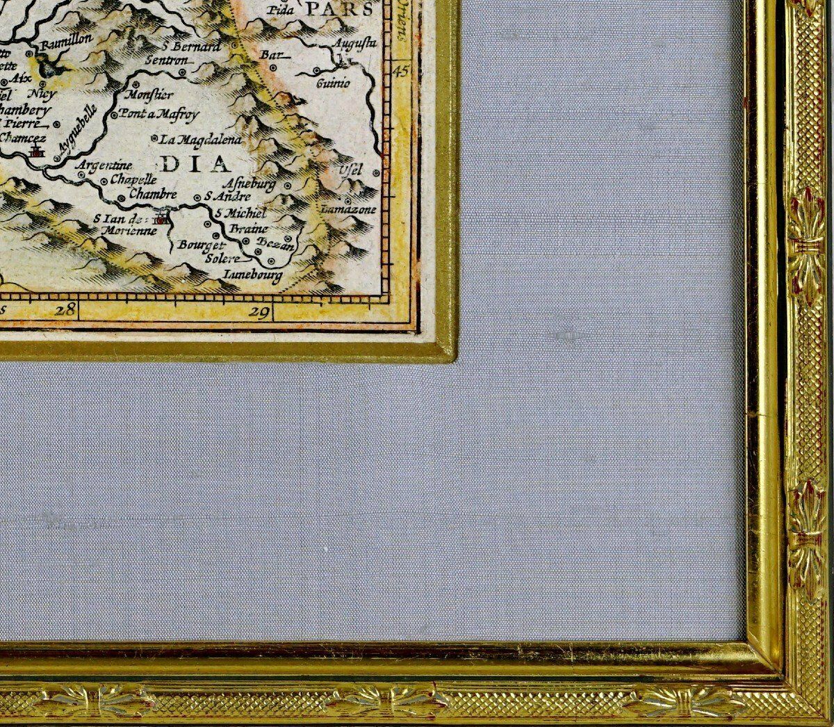 Engraving   Rare Map Of Savoy "Sabaudia"   Ep. Early 17th Century photo furniture