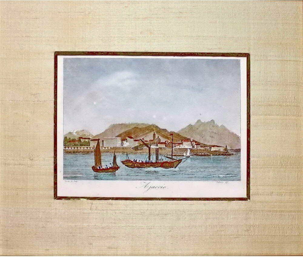 Engraving Of Ajaccio   Corsica   Ep. 1st Half Of The 19th Century photo for sale