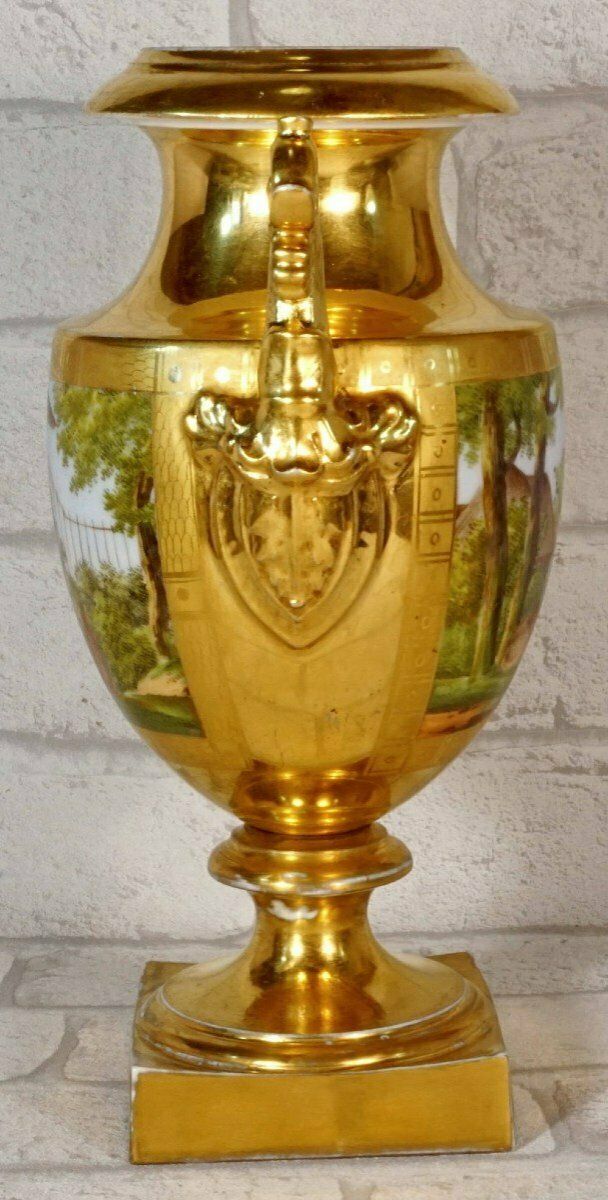 Paris Porcelain Baluster Vase   Early 19th Century photo 536.0
