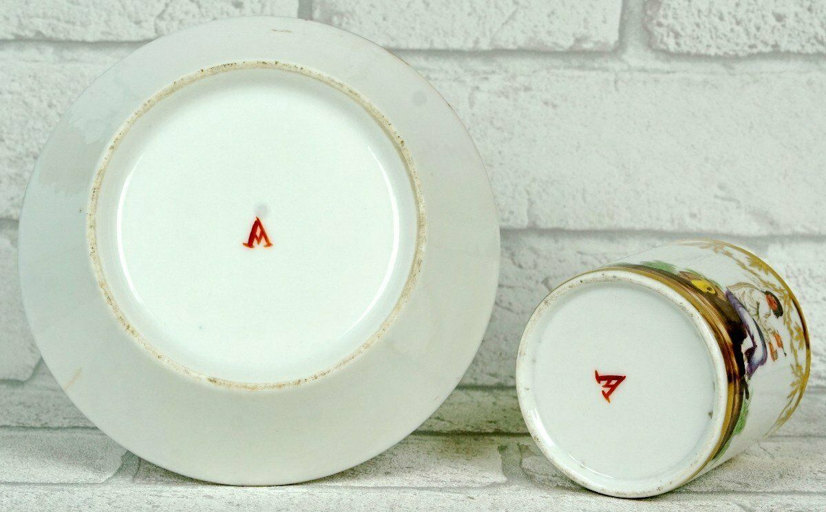 Paris Porcelain Cup And Saucer   Leboeuf Factory   Rue Thiroux   18th Century photo buy