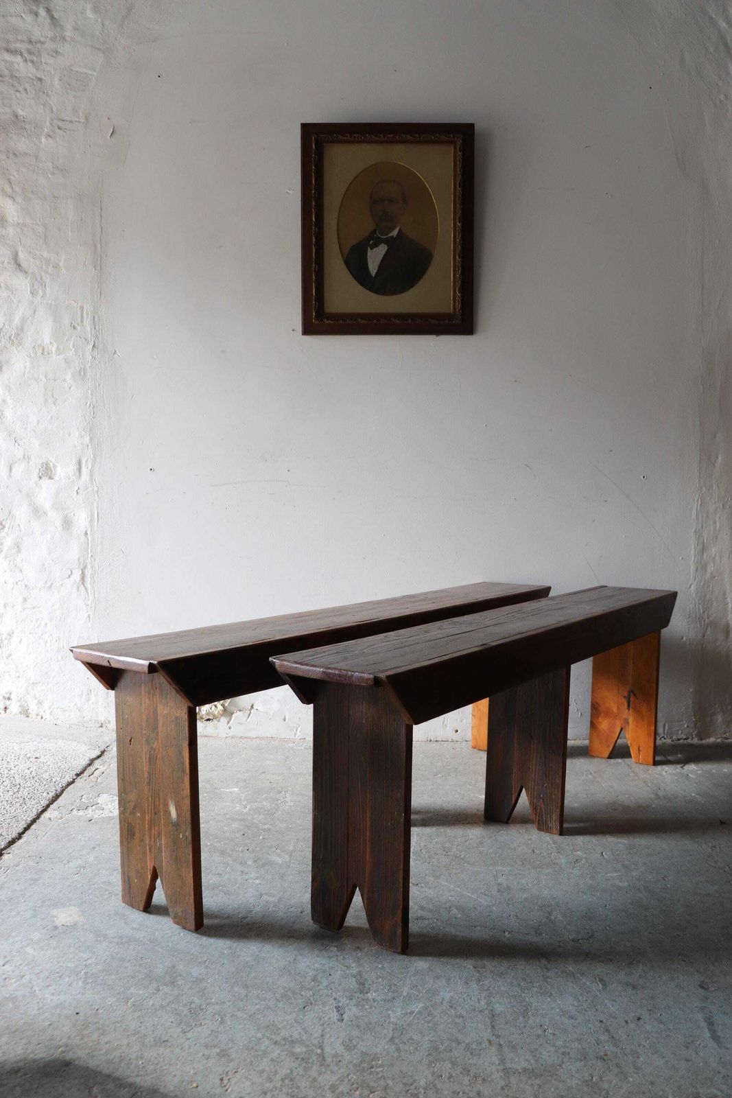 Matching Pair Of French Pine Refectory Benches photo buy