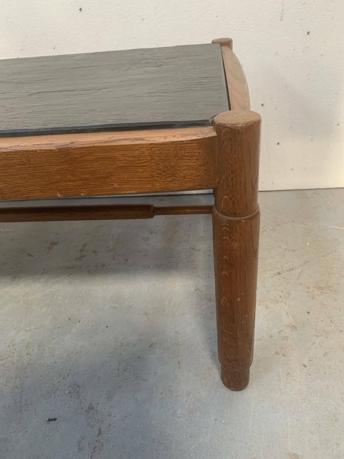 20th Century Oak Coffee Table With Slate Top photo buy