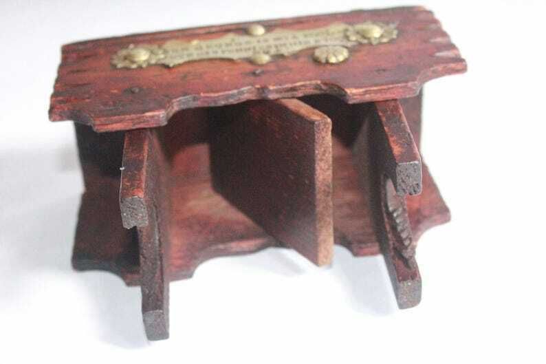 photo furniture Antique Money Box 1894, Including Victorian Pennies. Unique Gift.