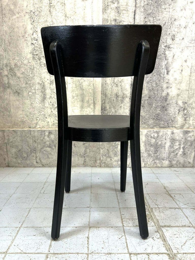 Set Of Four French Black Bentwood Bistro Chairs photo buy