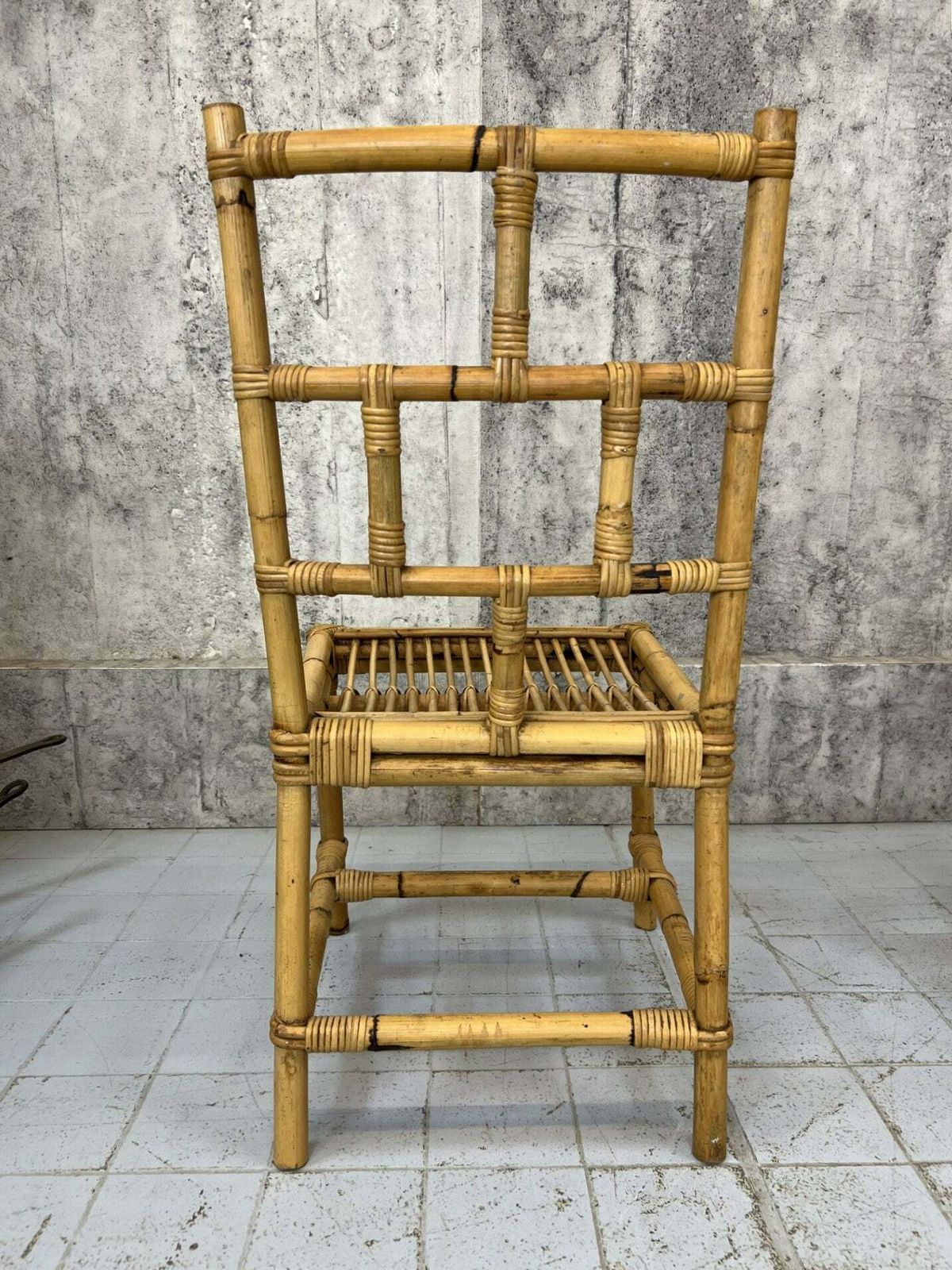 Set Of Four 1970s Bamboo Dining Chairs photo vinterior