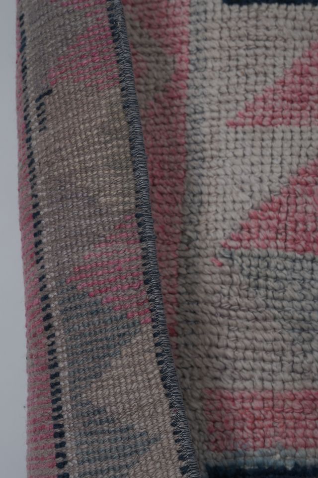 photo furniture 1960s Vintage Faded Herki Runner Rug 3'1'' X 9'8''