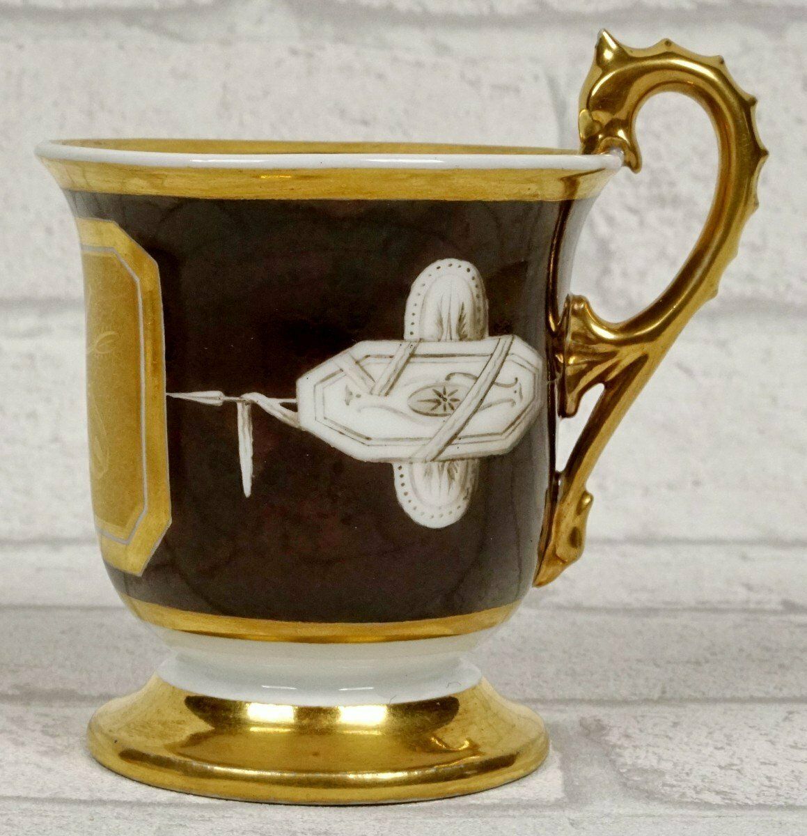 Paris Porcelain Cup And Saucer   Atelier De Paris Rue De Taranne   Empire Period photo for sale