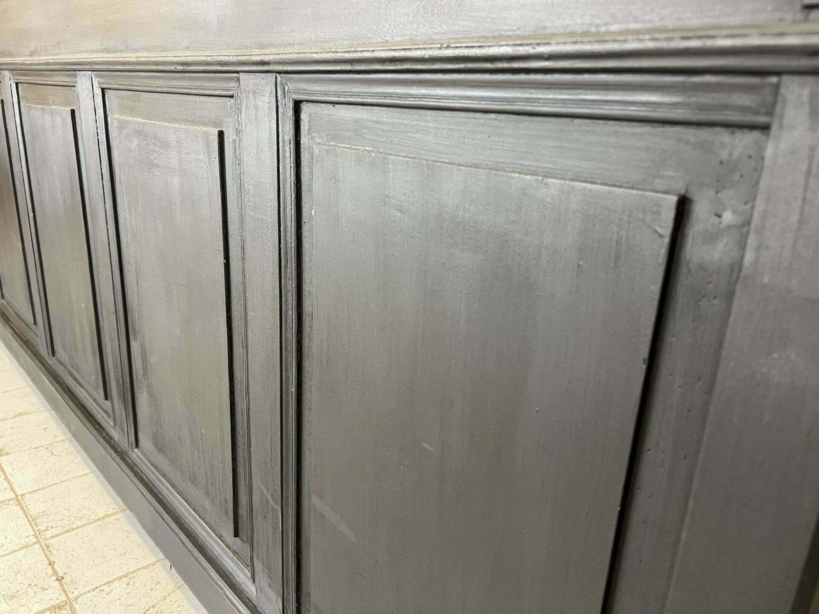 Black Solid Wood Shop Counter Sideboard Drawers Cupboard photo Furniture