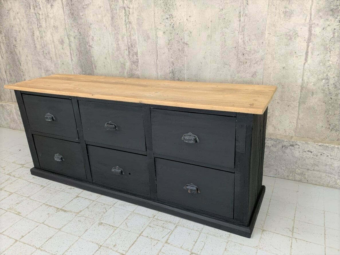 Black Hardware Store Counter Sideboard Drawers photo Furniture