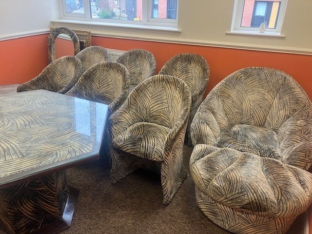 Pierre Cardin Comfy Arm Chair With Matching Poufy