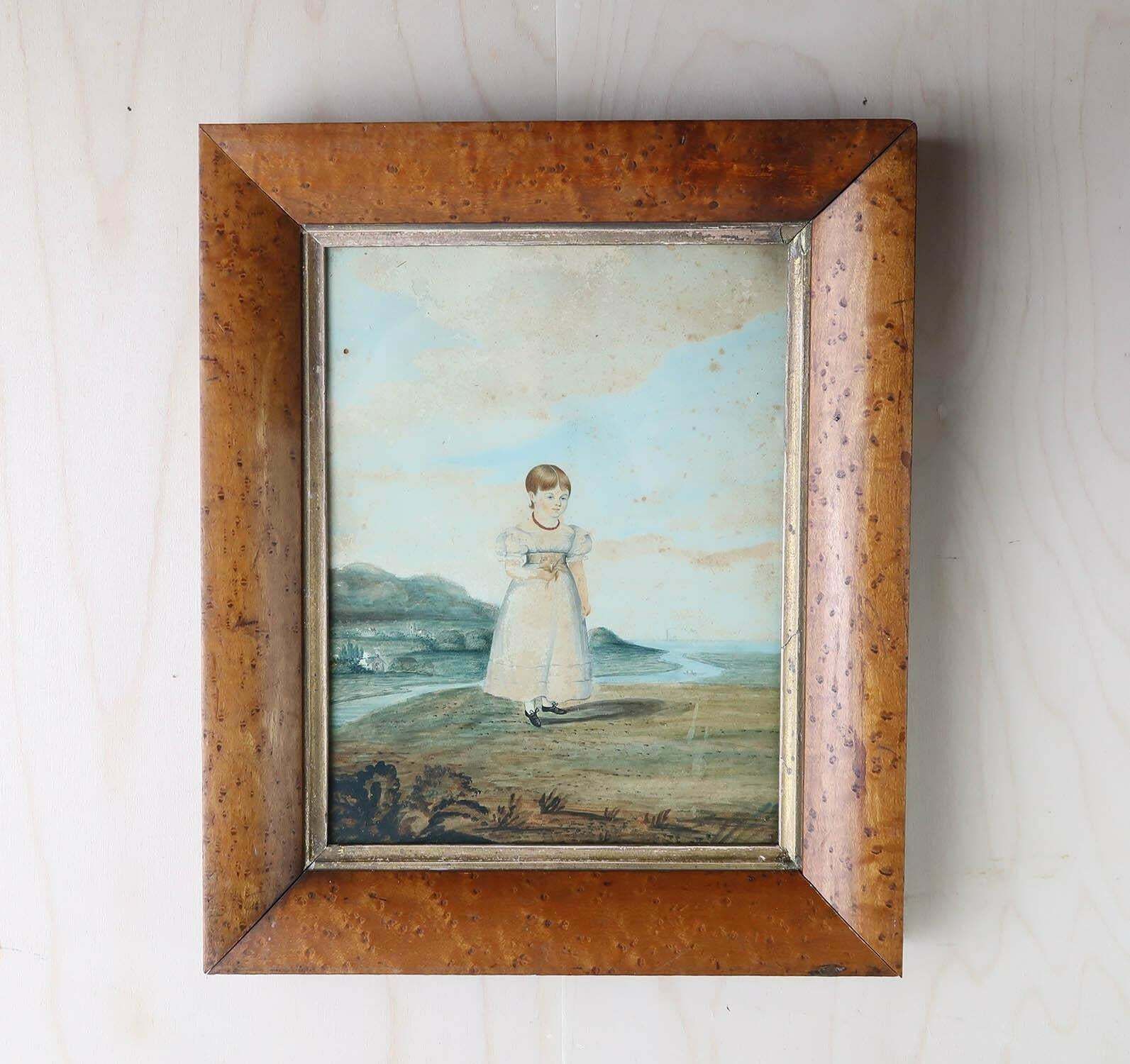 Portrait Of Mary Elizabeth Dyer, Aged 4. Dated 1829 photo furniture
