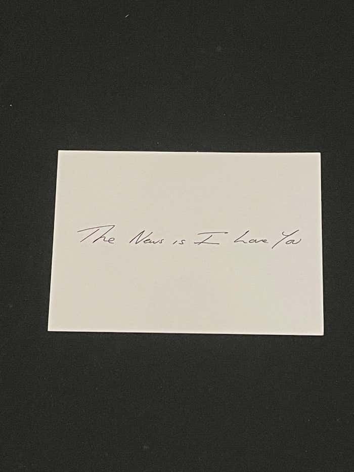 The News Is I Love You, By Tracey Emin 2021 photo Art