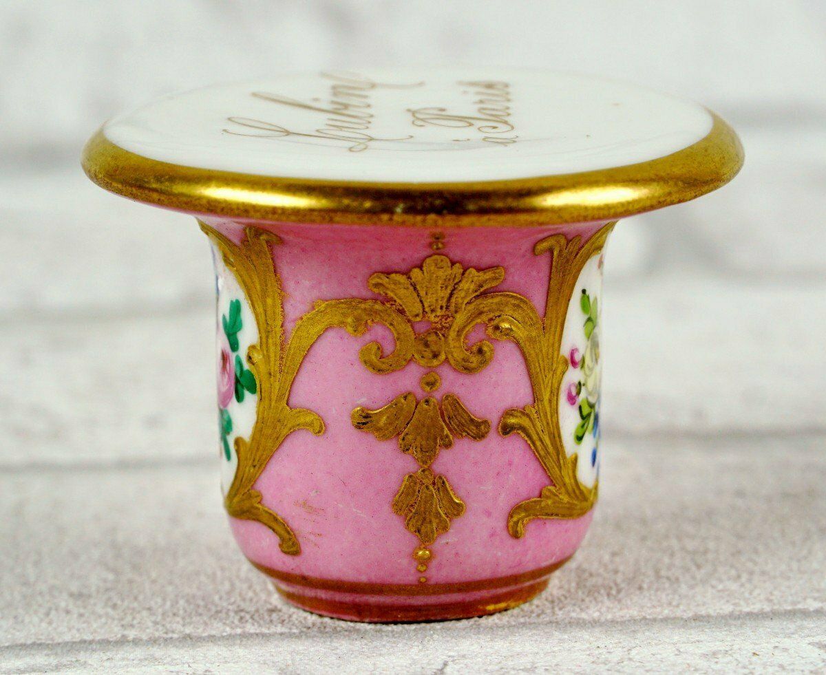 Blush Mortar In Paris Or Limoges Porcelain From The Perfumer Lubin In Paris   Ep. Mid 19th Century photo Home Decor