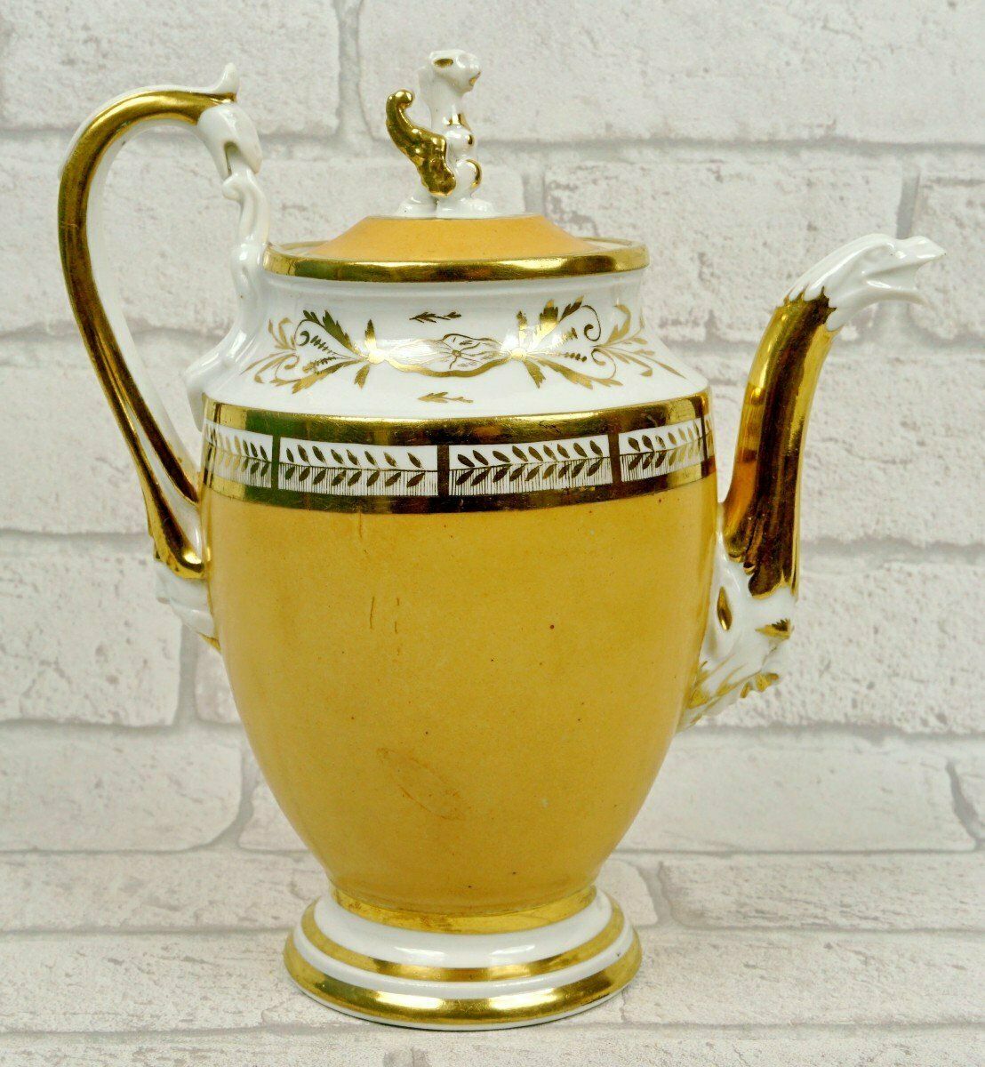 Large Coffee Pot   Teapot In Paris Porcelain   Early 19th Century photo Home Decor