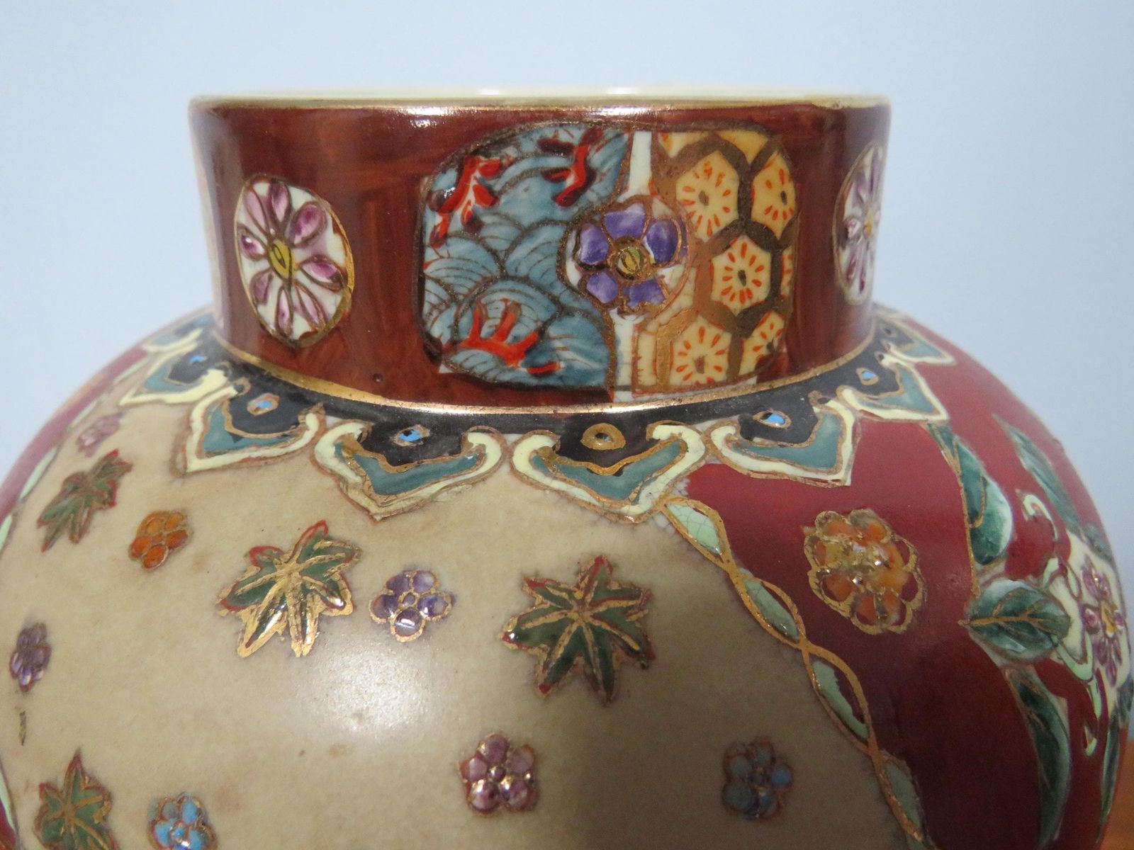 Satsuma Vase, Chinese Vase, Large Vase, Ceramic Vase, Big Vase, Decorative Vase, Oriental Decor, Oriental Vase, Geisha Girl, Floral Vase photo vinterior