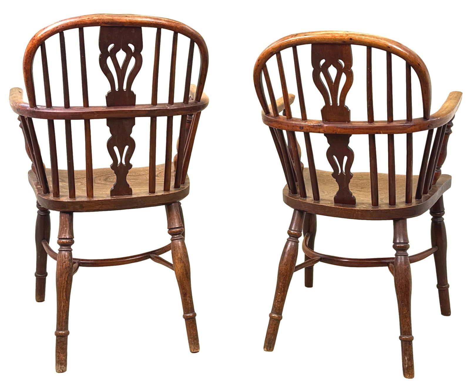 Pair Of 19th Century Yew Wood Windsor Armchairs (England, Circa 1820) photo buy