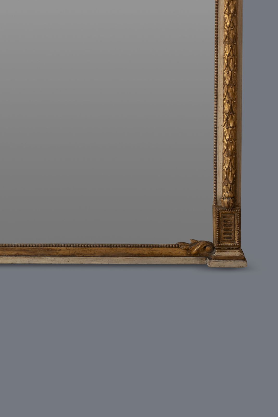 Large Stunning 19th Century English Gilt And Painted Overmantle Mirror photo vinterior