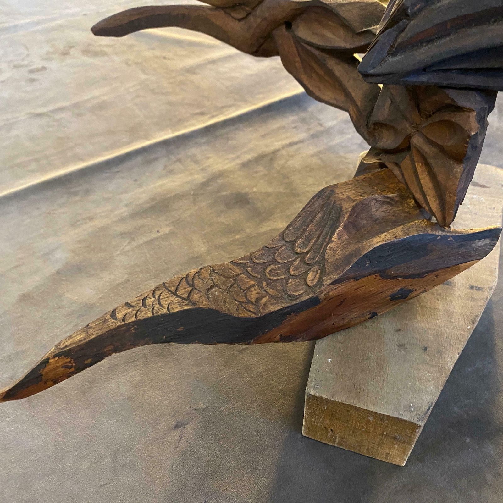 963.0 2000s Organic Modern Movable Hand Carved Sicilian Wood Sculpture By Sciacca photo