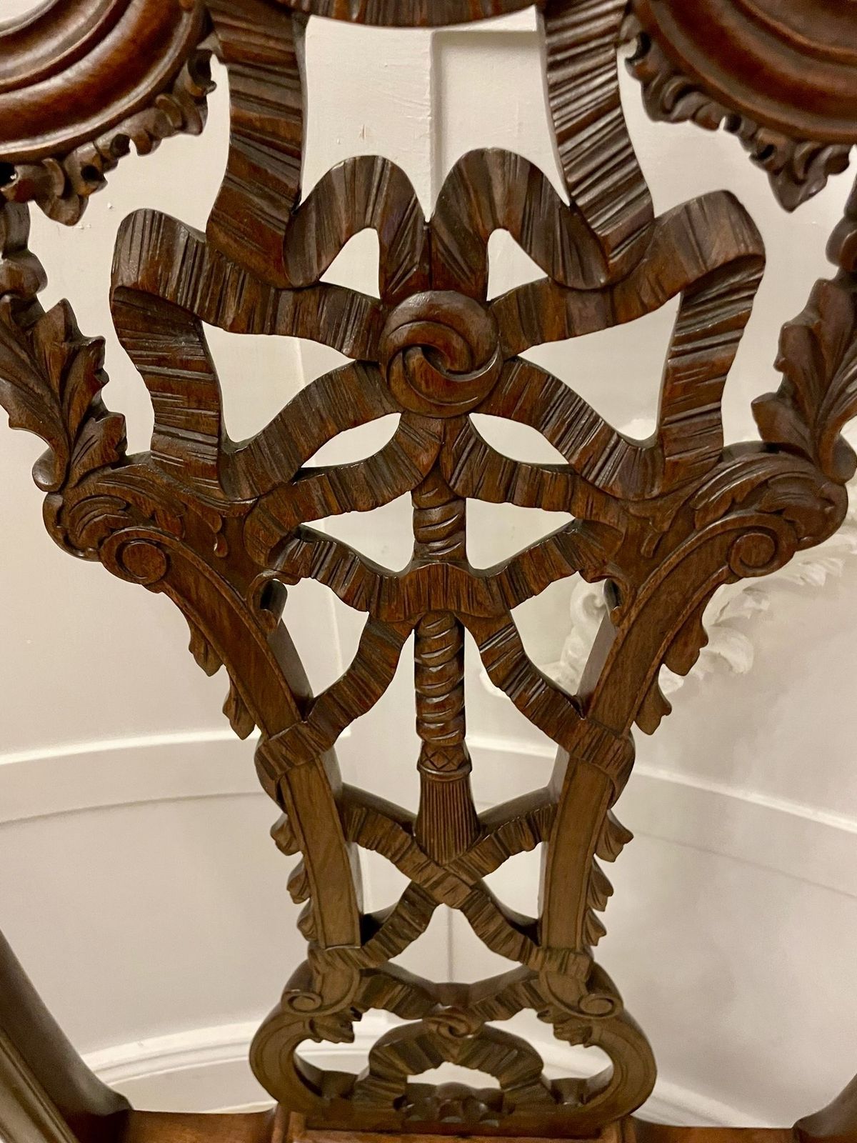 1785.0 Outstanding Quality Antique 19th Century Carved Mahogany Office Chair photo