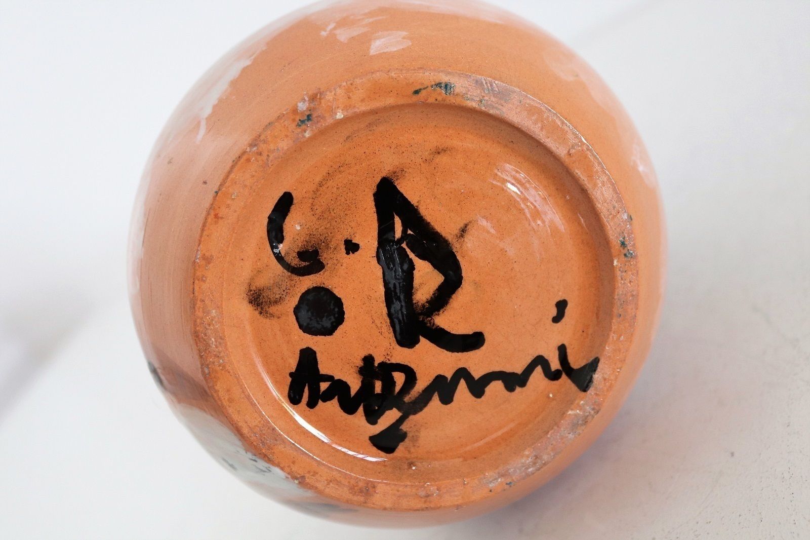 photo vinterior Italian Midcentury Ceramic Modernist Collectors Vase By Art Rumi Orobico, 1950s