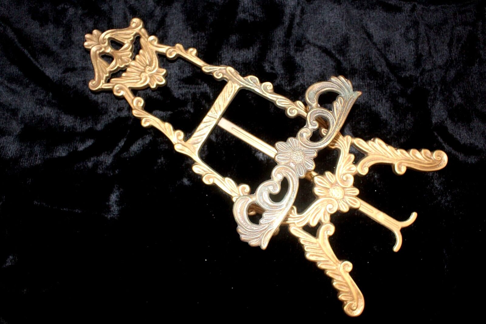 Original Italian Brass Display/Picture Easel Baroque Italian Victorian From Rome