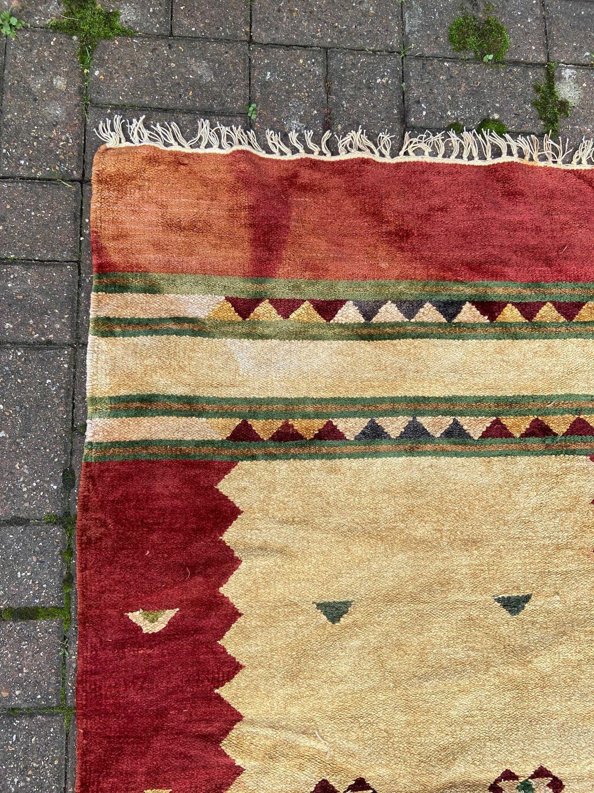 Vintage Runner Carpet Or Rug   295cm X 77cm   Wool Chenille Runner For Hallway Or Landing photo for sale