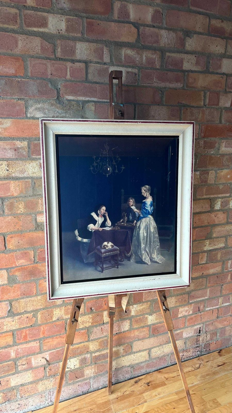 photo for sale 1920 The Medici Society Ltd Hand Pulled Lithograph Of Oil Painting “The Letter” By Gerard Ter Borch