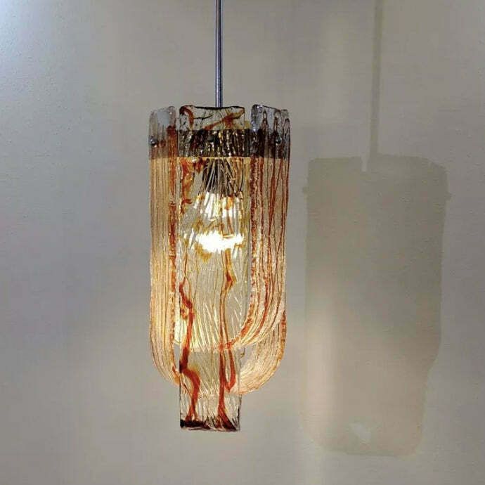 Mazzega Pendant Lamp Murano Glass 1960   Design
