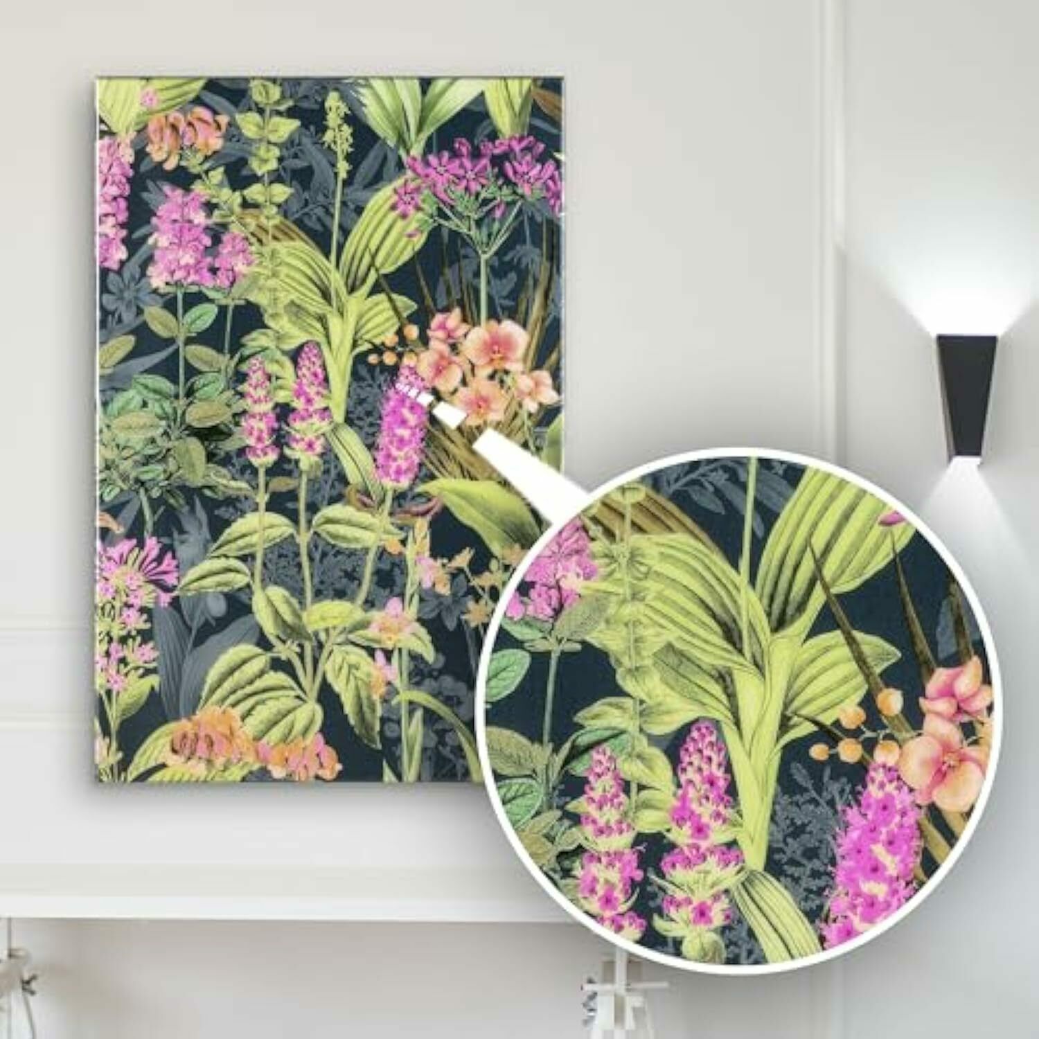 Colourful Floral Design   Handcrafted Epoxy Resin Wall Art | Elegant & Durable Artistic Décor For Home, Office & Living Room photo Art