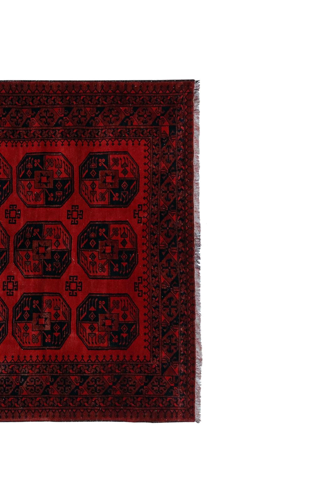 Tribal Afghan Hand Knotted Rug 6'9'' X 9'9'' photo for sale