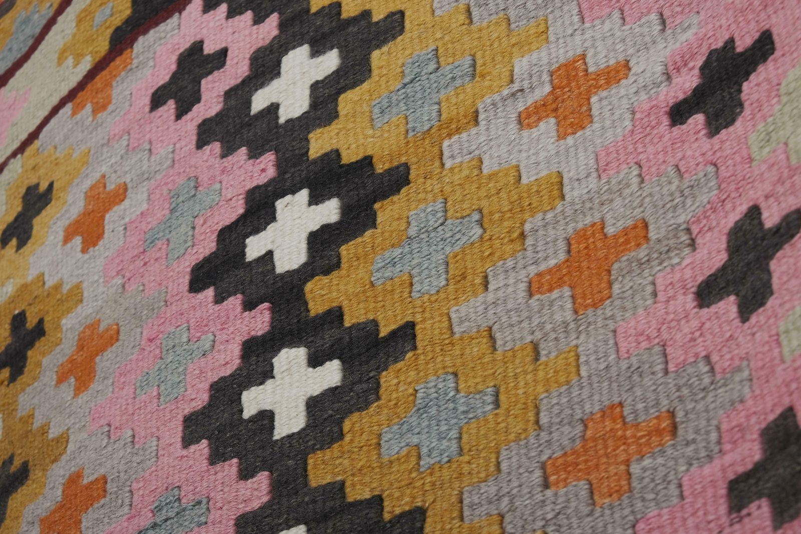 1960s Vintage Turkish Kilim Runner 2'5'' X 15'1'' photo vinterior