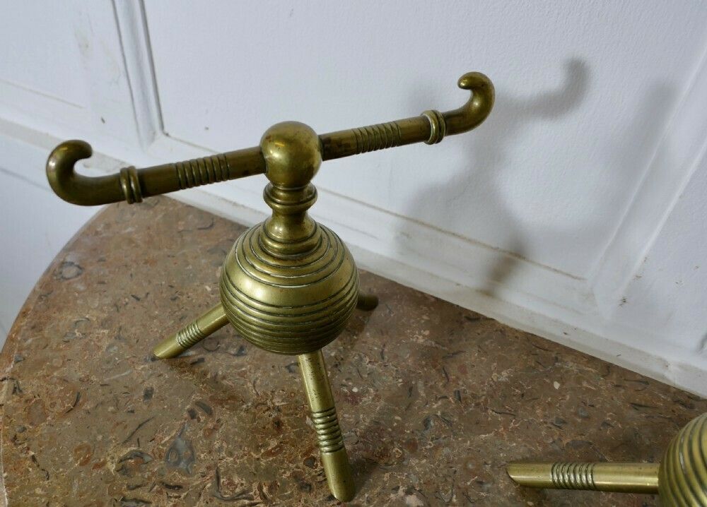 Brass Aesthetic Movement Christopher Dresser Fire Dogs photo Home Fixtures