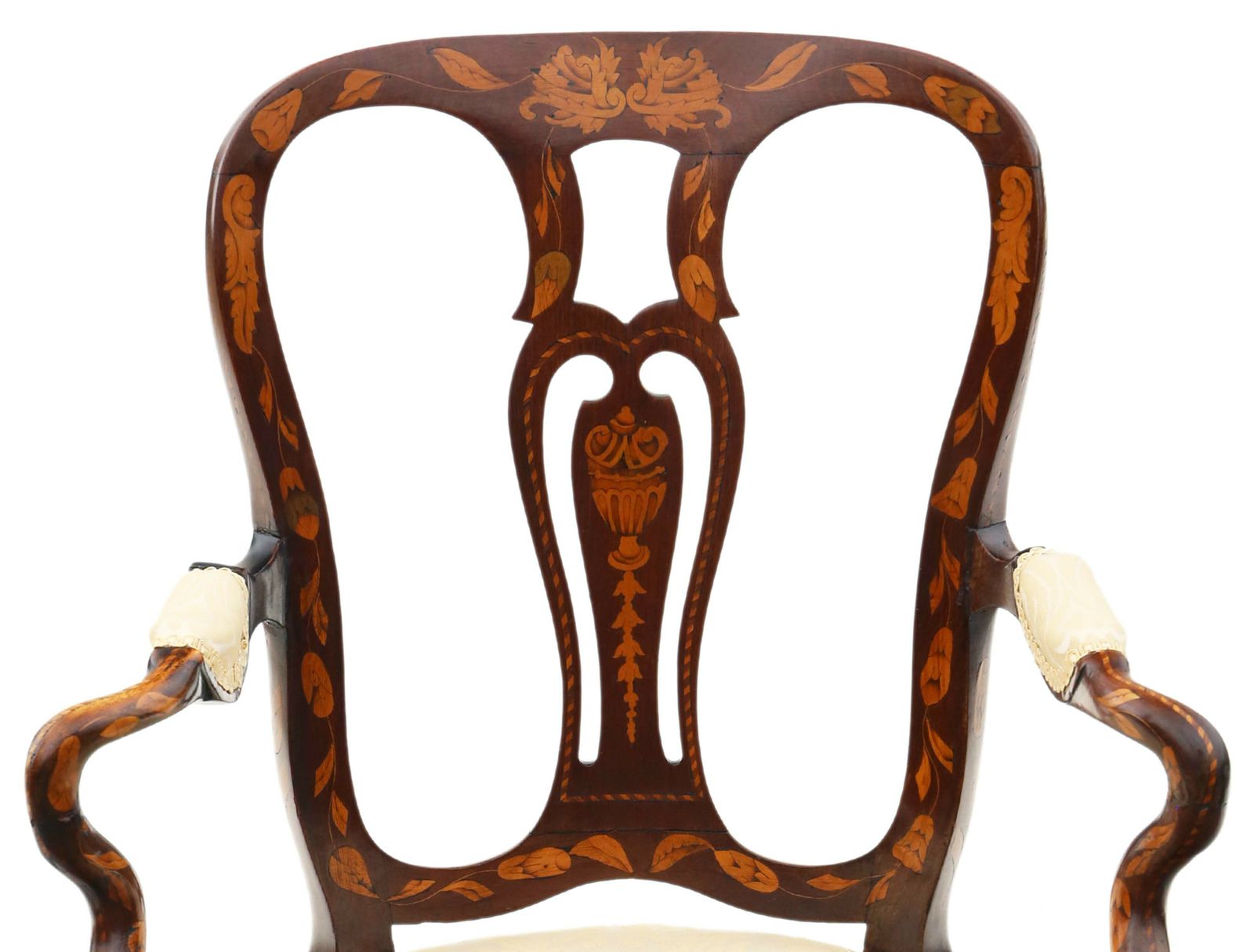 Antique Fine Quality 18th Century Dutch Marquetry Elbow Chair Armchair photo Furniture