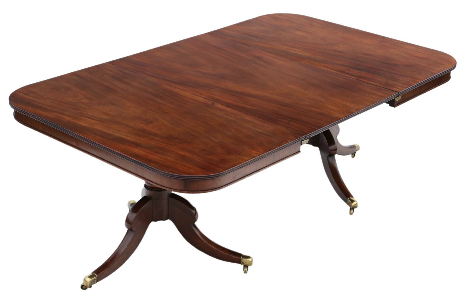 Antique Large Fine Quality Mahogany Extending Twin Pedestal Dining Table – Early 19th Century
