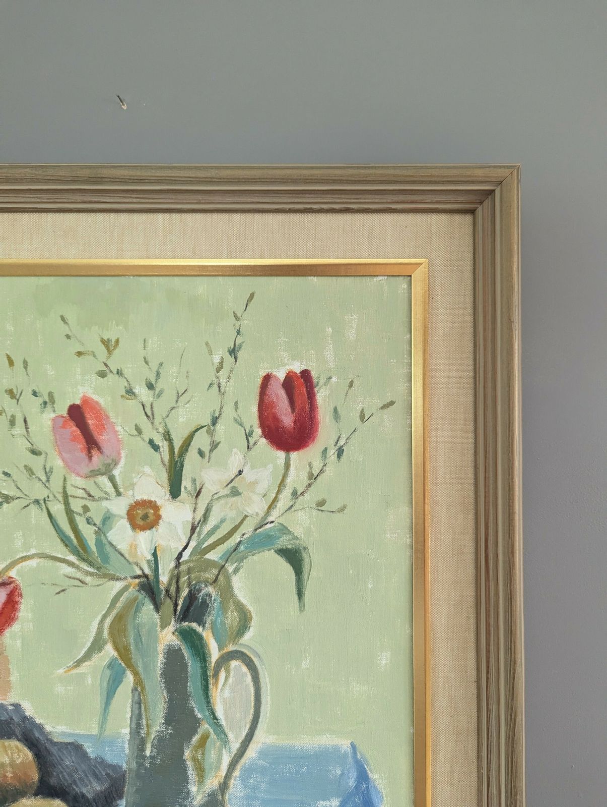 Tulips In A Jug, Oil Onto Canvas photo vinterior