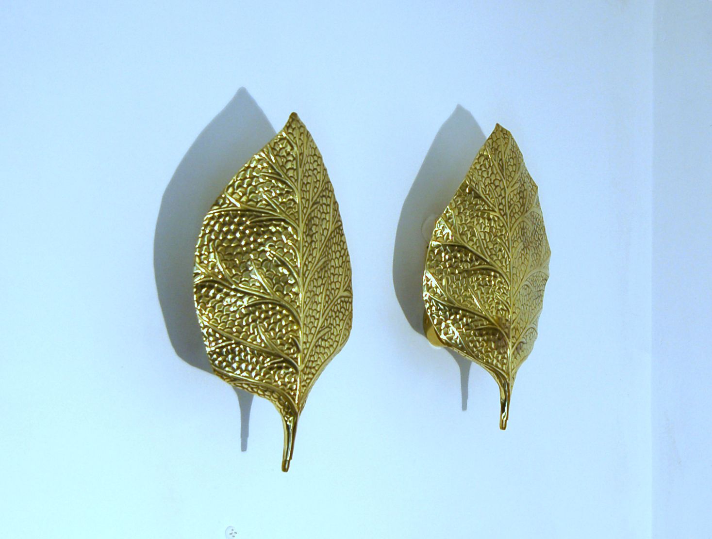 Pair Of Wall Lamp Art. A 017 Leaf   Brass   Bottega Gadda Milano