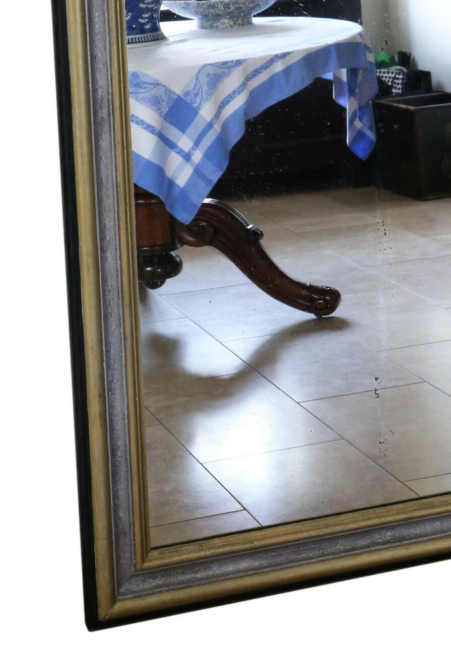 Antique 19th Century Very Large Quality Ebonised Silver Gilt Floor Wall Overmantle Mirror photo furniture