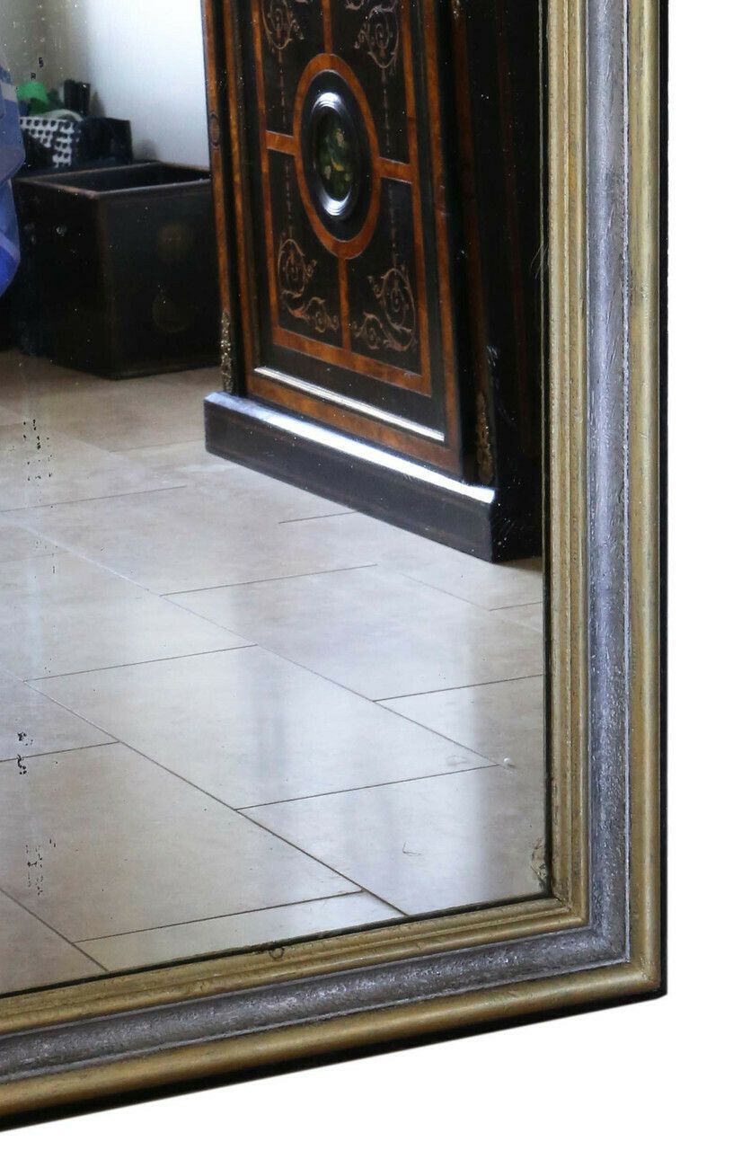 Antique 19th Century Very Large Quality Ebonised Silver Gilt Floor Wall Overmantle Mirror photo 2995.0