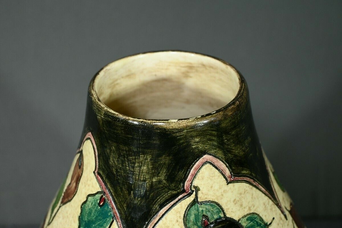 Polychrome Earthenware Vase, Signed J.Massier, Vallauris – Early 20th Century photo 650.0