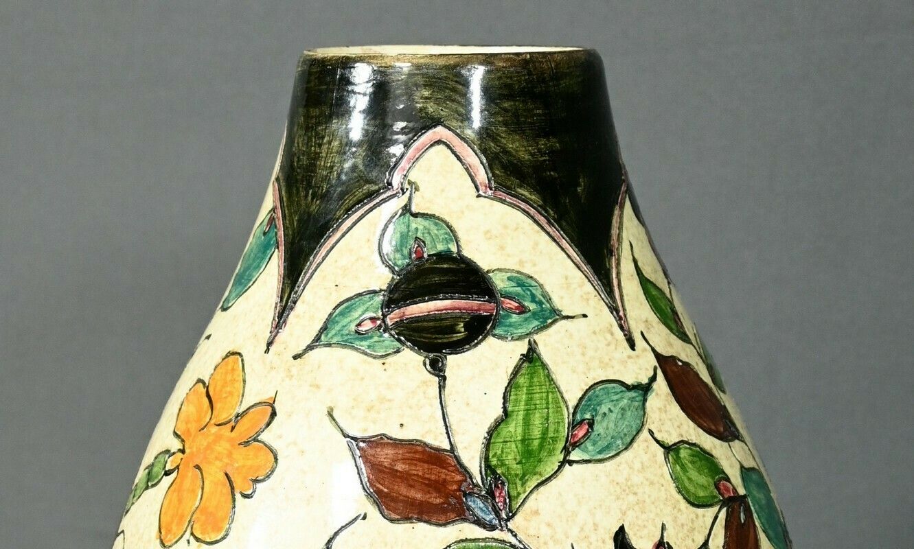 Polychrome Earthenware Vase, Signed J.Massier, Vallauris – Early 20th Century photo buy