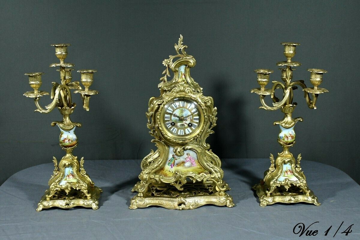 Gilt Bronze Fireplace Trim, Brittany – 1930 photo Home Fixtures