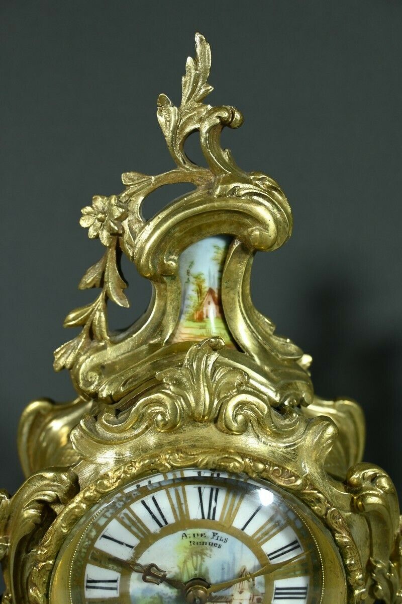 Gilt Bronze Fireplace Trim, Brittany – 1930 photo vinterior