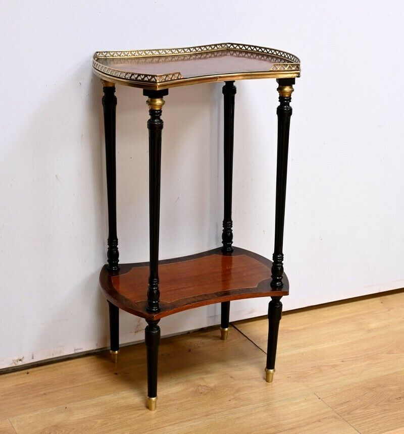 Table Volante à Double Plateau En Acajou Et Poirier Noirci, Style Napoléon III – 1930 photo furniture